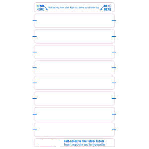 Tabbies 1-Up Name Labels, File Folder Label	- 3-7/16"W x 9/16"H, - 248 per Pack