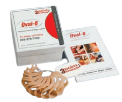 3 Point Products Finger Splint Sizing Set Oval-8 Adult Size 2 To 15 Pull-On Right Hand Tan - P1008-S