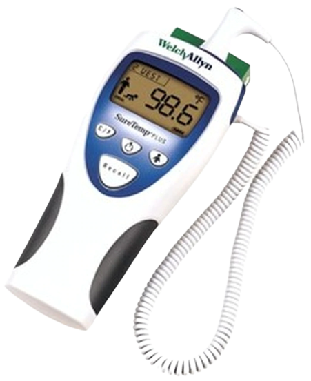 Welch Allyn Model 692 Electronic Thermometer, Wall Mount, Security System, ID Location Field, Oral Probe, Oral Probe Well, 3-Year Limited Warranty - 01692-200