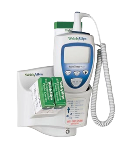 Welch Allyn Model 692 Electronic Thermometer, Wall Mount, Security System, ID Location Field, Rectal Probe, Rectal Probe Well, 3-Year Limited Warranty - 01692-201