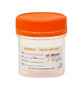 Starplex Leakbuster 3 Container, with Tamper Evident Tri-Sensory Orange Cap, "90ml" in Plastic, O,R Peel pack - TW902-O-OR