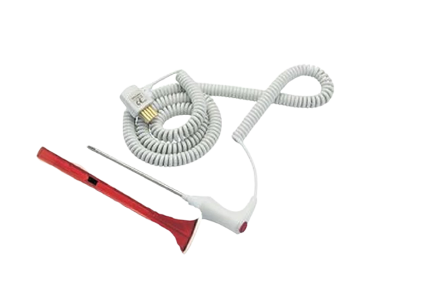 Welch Allyn Rectal Temperature Probe and Well Assembly for Monitors, 9.0 ft Cord, Red - 02895-100
