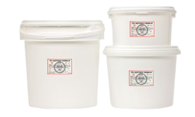 Starplex "2" Litre White Polyethylene Tamper Evident Bucket, (Non-Sterile) - H20002