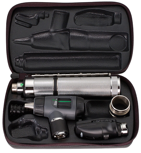 Welch Allyn 3.5 V Halogen HPX Diagnostic Set, Includes: Standard Ophthalmoscope MacroView Otoscope with Throat Illuminator Rechargeable 60-Minute Power Handle(s), C-Cell Convertible, Hard Storage Case, C-Cell Battery Converte - 97100-MC