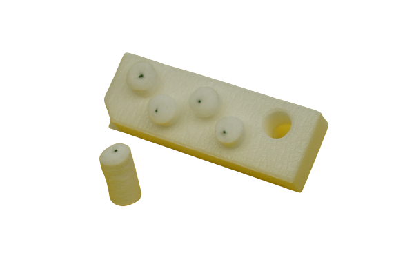 Fabco Peanut Cylindrical Dissector Sponges X-Ray Detectable, Sterile, 3/8″ x 3/4″ - 100 Pouches per Box, - 31201010