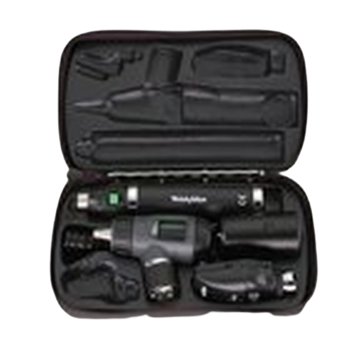 Welch Allyn 3.5v Halogen HPX Diagnostic Set, Includes: Coaxial Ophthalmoscope MacroView Otoscope Rechargeable 60-Minute Power Handle(s), C-Cell Battery Converter Accessory, Nickel Cadmium Battery IEC Plug Type-A - 97250-MC