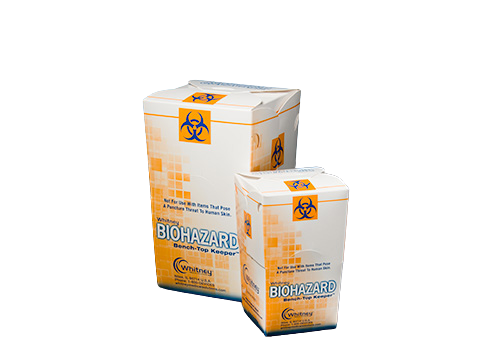 Whitney Medical Solutions Biohazard Bench-Top Keeper - Disposable Non-Rigid Lab Waste Containers - BH2002
