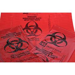 Medegen Medical Products - Biohazard Waste Bag 30 gal. Red Bag Polyethylene 30-1/2 X 41 Inch - 117MBX