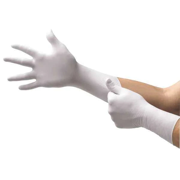 CE4 - Cleanroom Glove Small Nitrile White 11.4 Inch Beaded Cuff NonSterile - CE4-313-S