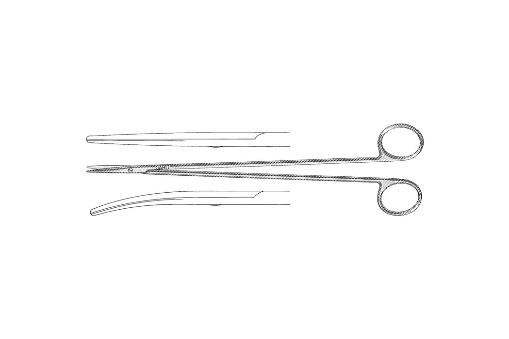 Jarit - Vascular Scissors Lincoln 6-3/4 Inch Length OR Grade Stainless Steel NonSterile Finger Ring Handle Curved - 310370