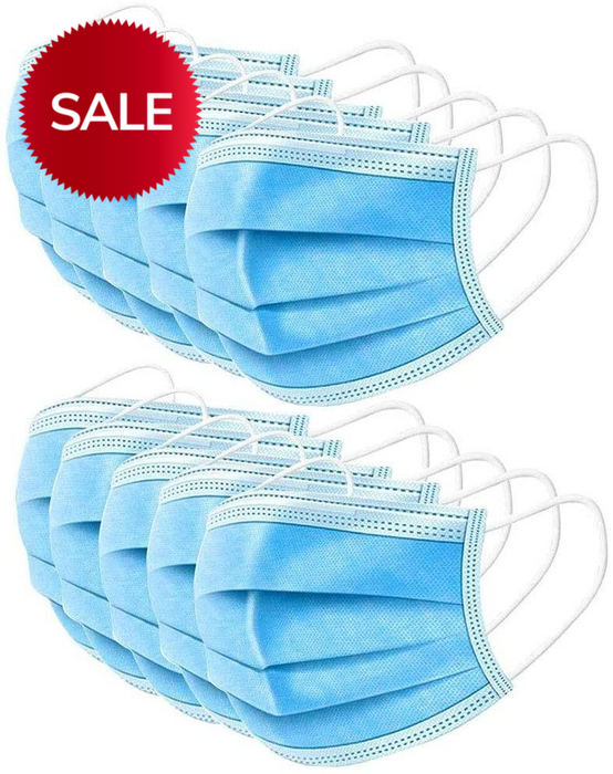 Medvalue 3-Ply Disposable Earloop Face Mask - 50 Per Box