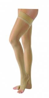 BSN Medical JOBST UltraSheer Compression Stockings Thigh High Medium Natural Open Toe - 119777