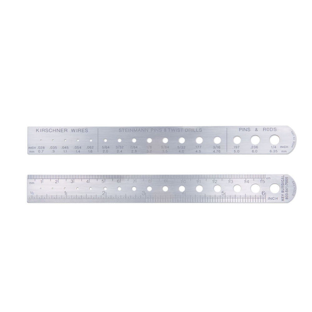 Key Surgical K-Wire Ruler and Pin Gauge - KI-39-710