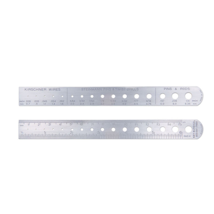 Key Surgical K-Wire Ruler and Pin Gauge - KI-39-710