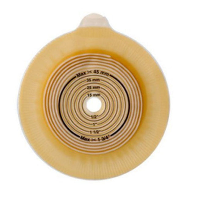 Coloplast Assura Colostomy Barrier Pre-Cut, Standard Wear Pectin Based Green Code Synthetic Resin 3/4 Inch Stoma - 12702