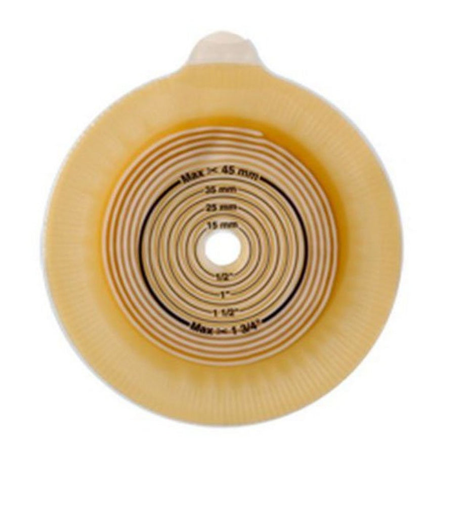 Coloplast Assura Colostomy Barrier Pre-Cut, Standard Wear Pectin Based Green Code Synthetic Resin 3/4 Inch Stoma - 12702
