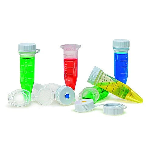 ClikLok - Microcentrifuge Tube Conical Bottom Plain 19.3 X 56.6 mm 5 mL Without Color Coding Hinged Snap Cap Polypropylene Tube - T330-75NS