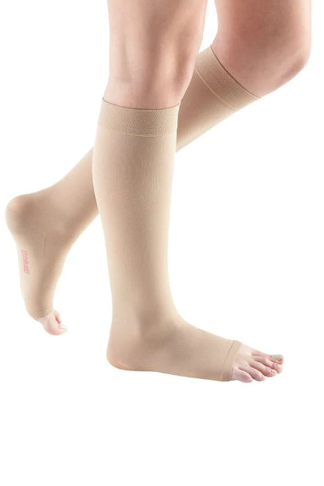 Mediven - Compression Stocking mediven Knee High Small Beige Stocking: Open Toe, Liner: Closed Toe - D240012
