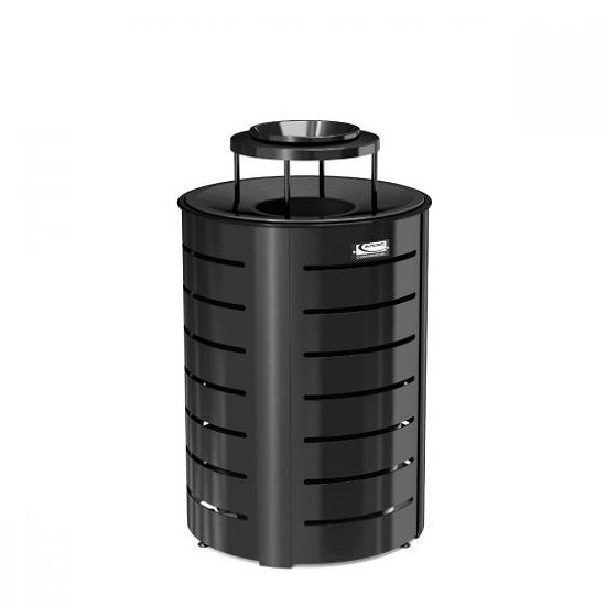 Trash Can with Metal Lid
