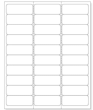 PDC - Blank Label pdc Chart Tab White Paper 1 X 2-5/8 Inch - WBW1258