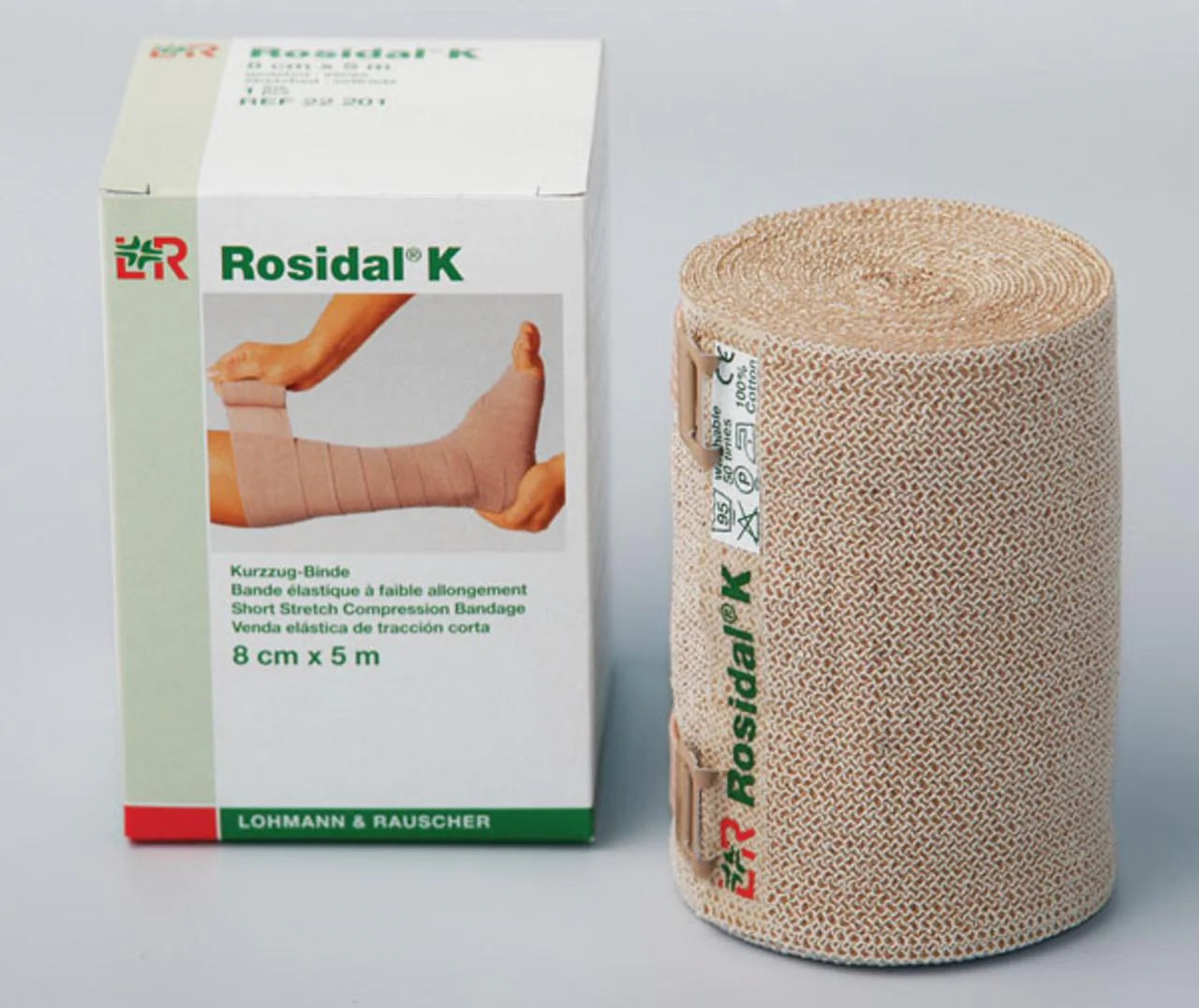 Rosidal K - Compression Bandage 1-3/5 Inch X 5-1/2 Yard High Compression No Closure Tan NonSterile - 90684