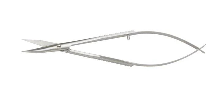 Padgett - Stitch Scissors Hood 4-1/2 Inch Length Surgical Grade Stainless Steel NonSterile Thumb Handle with Spring Curved Blade Sharp Tip / Sharp Tip - PM4956