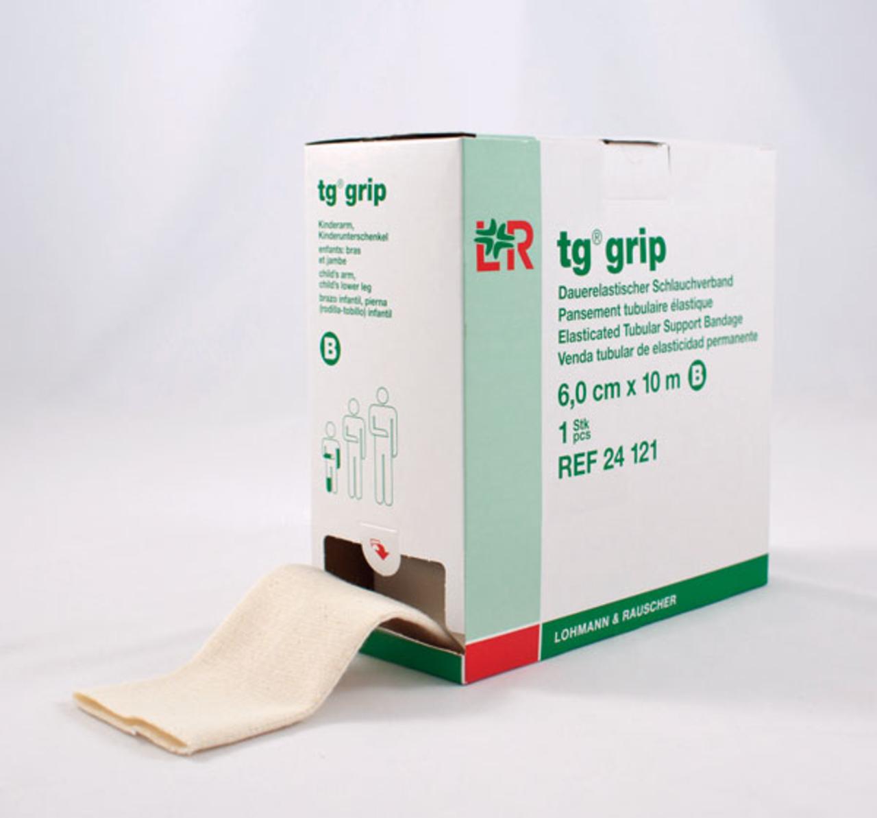 tg grip - Elastic Tubular Support Bandage 13 Inch X 11 Yard Large Trunk Standard Compression Pull On White Size L NonSterile - 24129