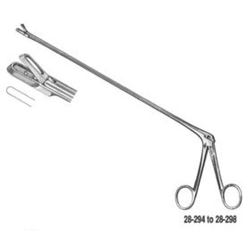 Miltex - Biopsy Forceps Yeoman 13 Inch Length OR Grade German Stainless Steel NonSterile NonLocking Finger Ring Handle Straight 3.5 x 10 mm Bite with Basket - 28-296