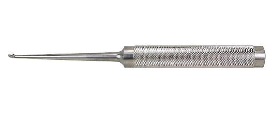 Miltex - Bone Curette Cobb 11 Inch Length Round Knurled Handle Size 2 Tip Straight Oval Cup Tip - 19-725