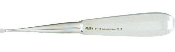 Miltex Miltex Bone Curette Molt Single-ended Handle Size 2 Tip Straight Tip - 61-12