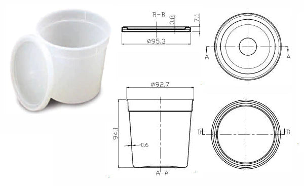 OakRidge Products - Lab Storage Container Oakridge Products Pathology Container HDPE 4,732 mL (160 oz.) - 0490-1100