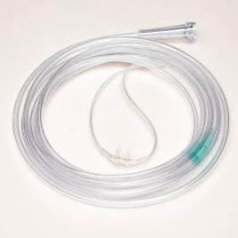Salter-Style - ETCO2 Nasal Sampling Cannula with O2 Delivery Micro Flow Delivery Pediatric Curved Prong / NonFlared Tip - 1611-7-25-HC