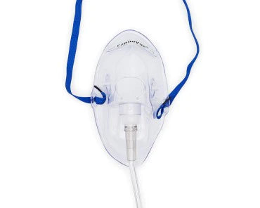 CapnoVue - Oxygen Mask with ETCO2 Monitoring Elongated Style Pediatric Adjustable Head Strap - 4723-7-0-50