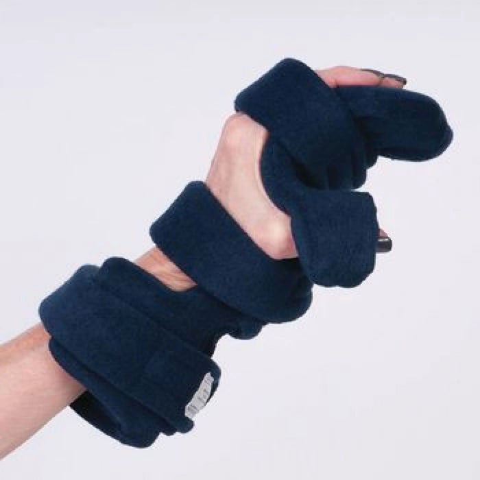 ComfySplints Opposition - Hand Contracture Orthosis Terry Cloth Right Hand Blue One Size Fits Most - 081503689