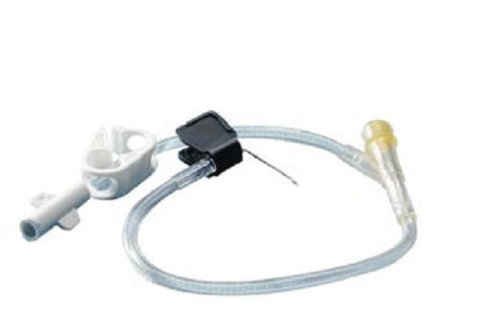 Kawasumi Laboratories- Port Access Set, 22gx1", 8" Microbore Tube/ Black