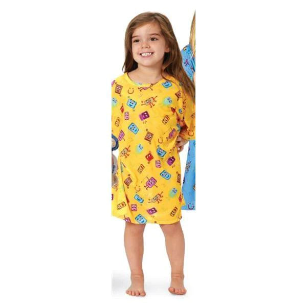 Mobies - Patient Exam Gown Small Kid Design (Yellow Print) Reusable - 5518-S