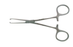 BR Surgical BR Surgical Tissue Forceps Allis 11-3/4 Inch Surgical Grade Stainless Steel NonSterile Ratchet Lock Finger Ring Handle Curved 5 X 6 Teeth - BR64-12030
