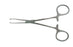 BR Surgical - Tissue Forceps Allis 11-3/4 Inch Length Surgical Grade Stainless Steel NonSterile Ratchet Lock Finger Ring Handle Curved 5 X 6 Teeth - BR64-12030
