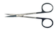 BR Surgical HerMann SuperCut Iris Scissors 3-1/2 Inch Length Surgical Grade Stainless Steel NonSterile Finger Ring Handle Straight Sharp/Sharp - BR08-34009SC