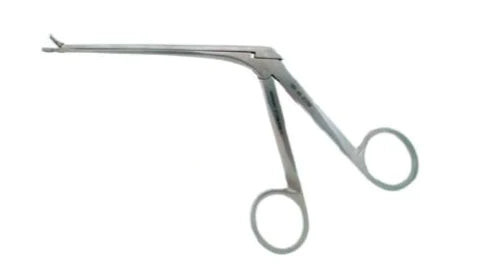 BR Surgical - Nasal Forceps Weil-Blakesley 7-1/2 Inch Length Surgical Grade Stainless Steel NonSterile NonLocking Finger Ring Handle Angled Up 45° 4.0 mm Fenestrated Thru-Cutting Jaws - BR46-23794