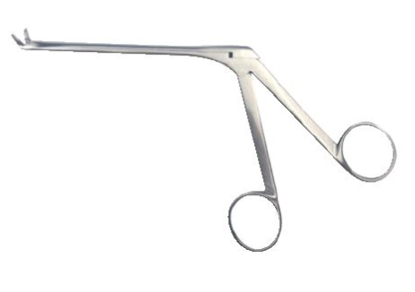BR Surgical BR Surgical Nasal Forceps Weil-Blakesley 7-1/2 Inch Surgical Grade Stainless Steel NonSterile NonLocking Finger Ring Handle Angled Up 90° 5.8 mm Wide Tips - BR46-22505