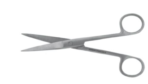 BR Surgical BR Surgical Operating Scissors 5 Inch Length Surgical Grade Stainless Steel Finger Ring Handle Curved Sharp/Sharp - BR08-12113