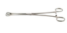 BR Surgical BR Surgical Sponge Forceps Foerster 9-1/2 Inch Surgical Grade Stainless Steel NonSterile Ratchet Lock Finger Ring Handle Curved Smooth Fenestrated Teardrop Jaws - BR16-17325