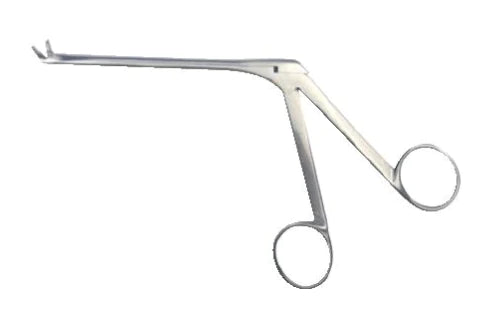 BR Surgical - Nasal Forceps Weil-Blakesley 7-1/2 Inch Length Surgical Grade Stainless Steel NonSterile NonLocking Finger Ring Handle Angled Up 45° 3.6 mm Wide Tips - BR46-22402
