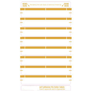 Tabbies 1-Up Name Labels, File Folder Label	- 3-7/16"W x 9/16"H, - 248 per Pack