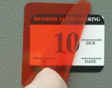 Medical Labels - Colored Unishield Label Protector, 2-1/2" x 1-1/2"