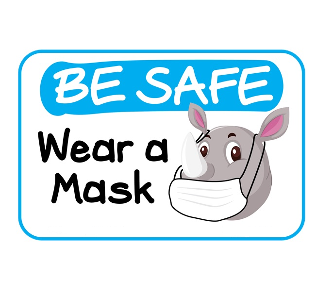 BeSafe Messaging Education Wall Decals - Blue & White, 6" x 9", Pack of 3