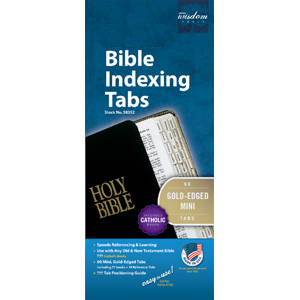Tabbies Bible Indexing Tabs, "Mini Tabs", "Gold"- 1"L x 1/4" Extension, 10 packs Per Box - 58352