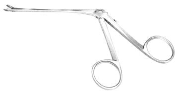 Bausch+Lomb - Ear Forceps Hartmann-Herzfeld 5-3/8 Inch Length Stainless Steel NonSterile Finger Ring Handle Straight 3 mm Oval Cups - N0965