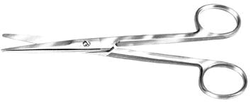 Bausch+Lomb - Dissecting Scissors Mayo 153 mm Surgical Grade Stainless Steel NonSterile Finger Ring Handle Straight Sharp Tip / Blunt Tip - N5230